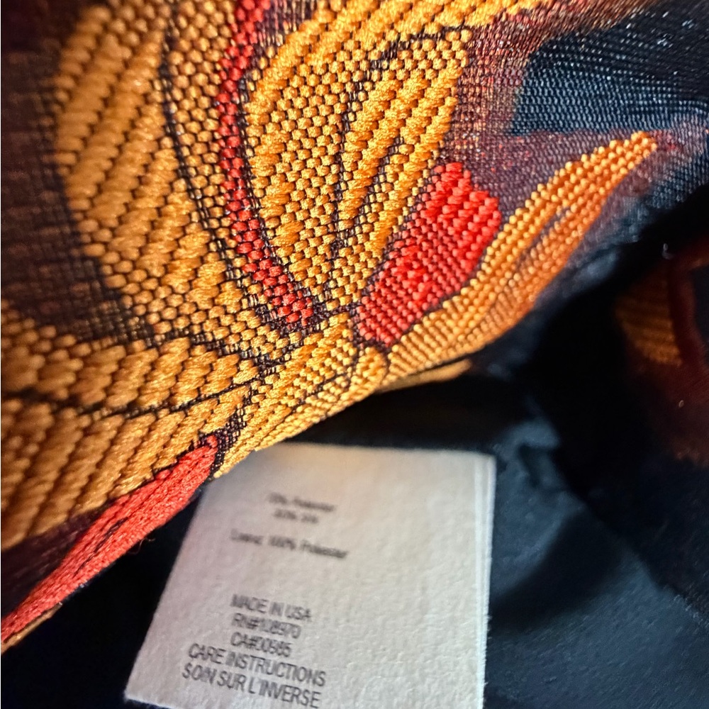 ZacPosen Black and Orange Embroidered Dress - Picture 5 of 9